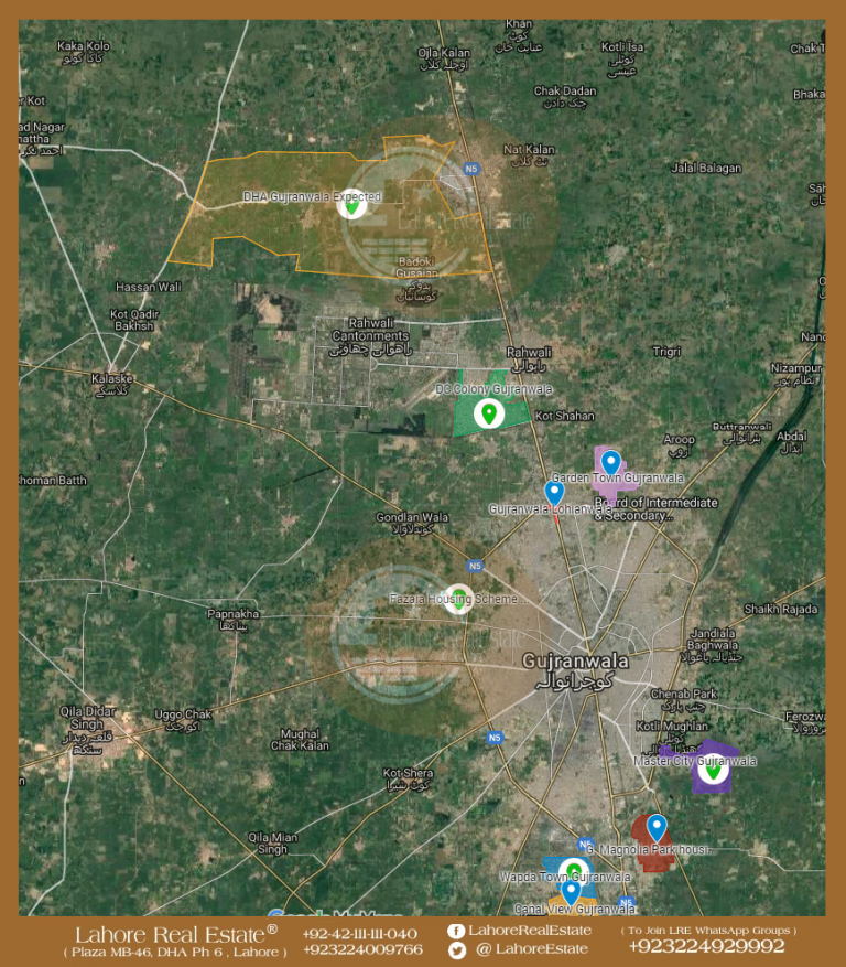 DHA Gujranwala Plots for Sale Balloting Result 2021 File Rates Map