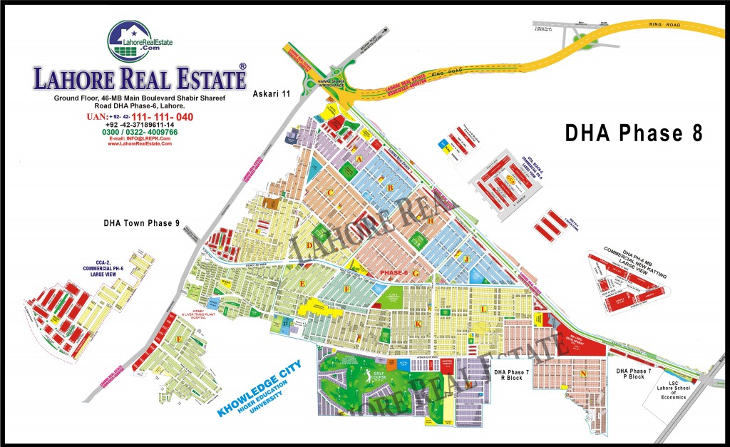 DHA Lahore Phase 6 Map September 2018 1024x627 