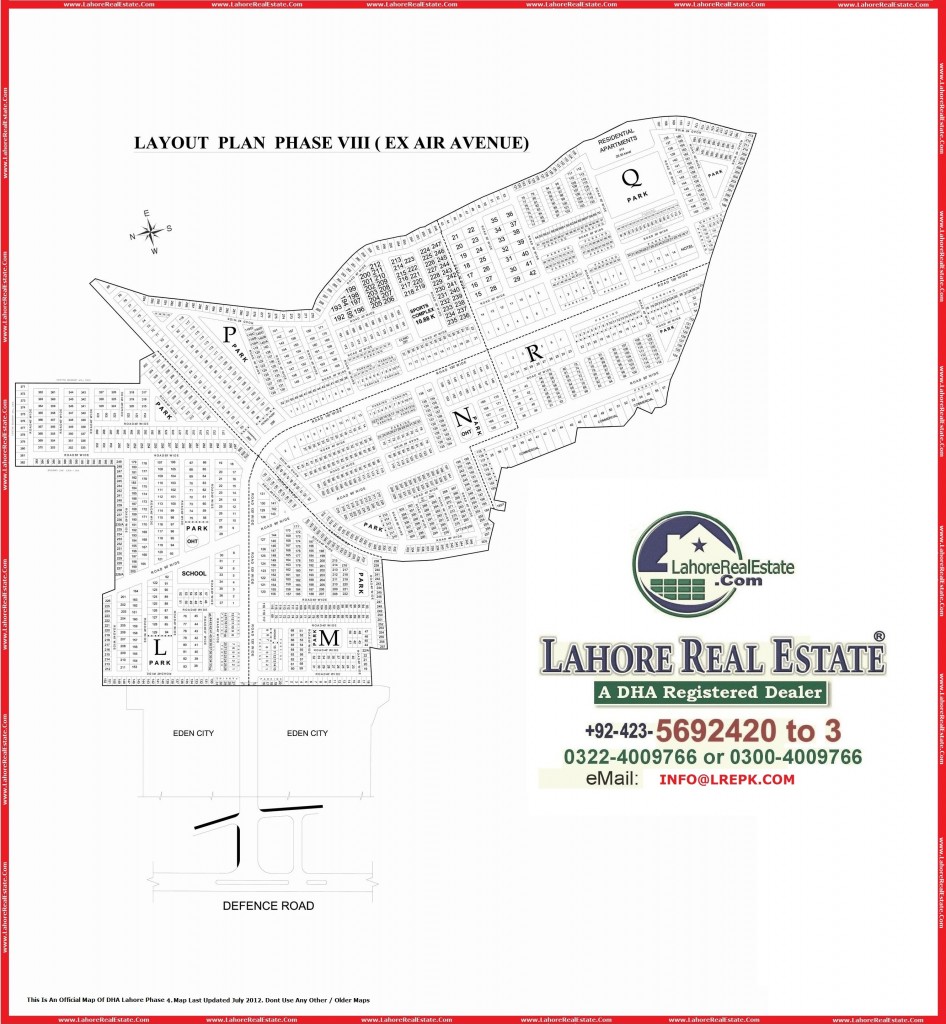 DHA Lahore Phase 8 Air Avenue Map