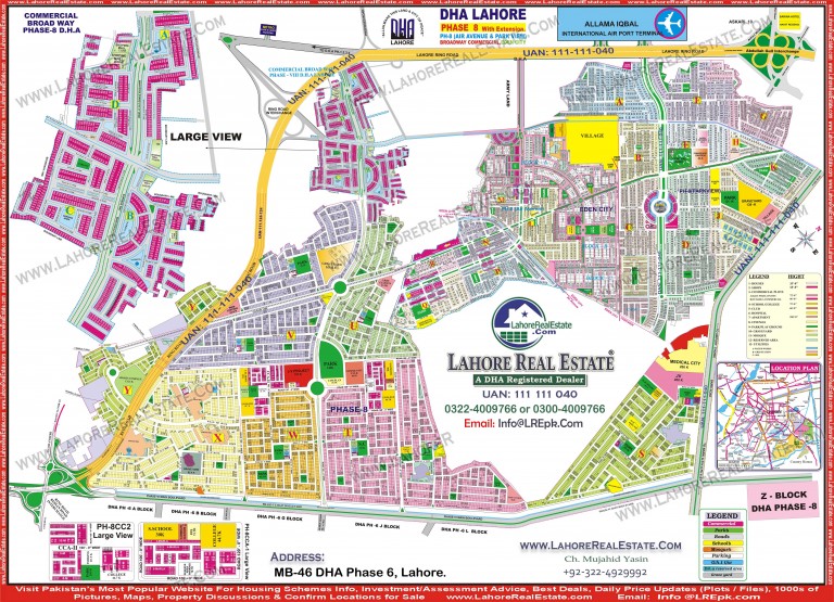 DHA Lahore Phase 8 Map Lahore Real Estate