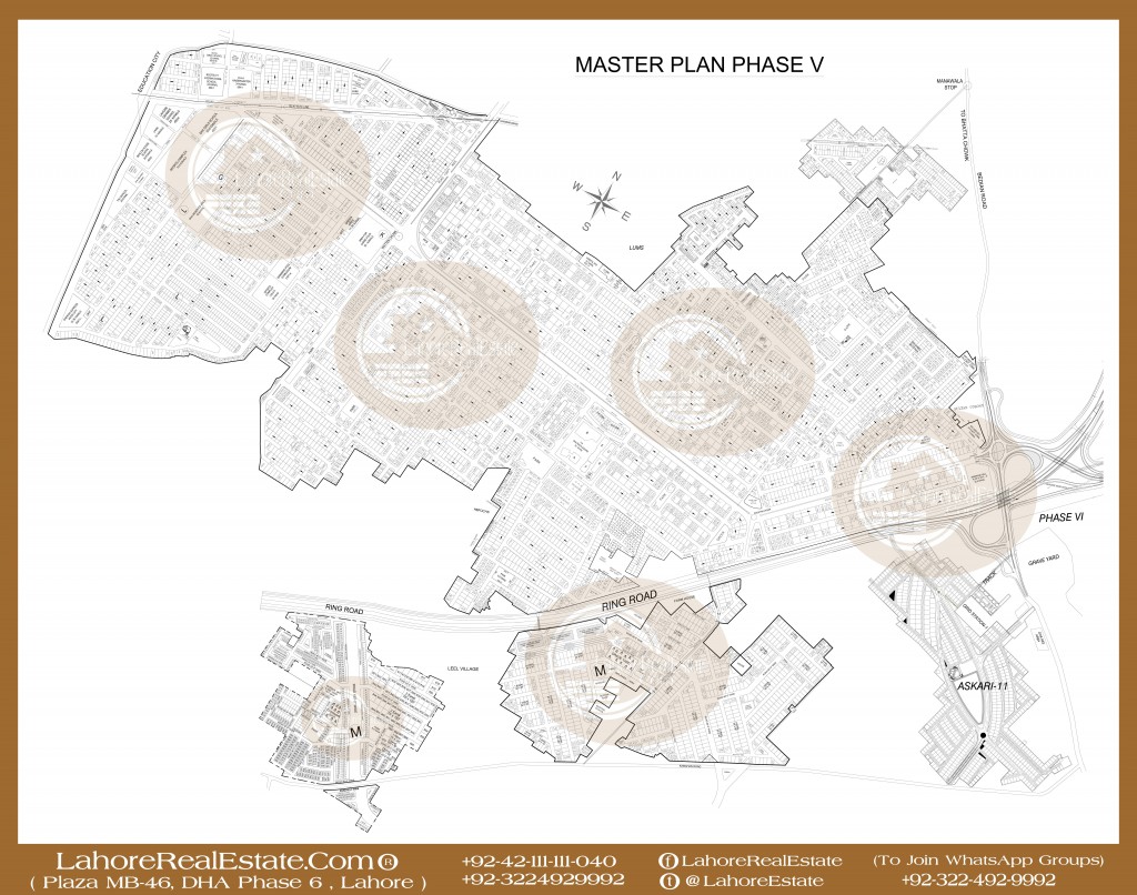 DHA Lahore Phase 5 Map – Lahore Real Estate