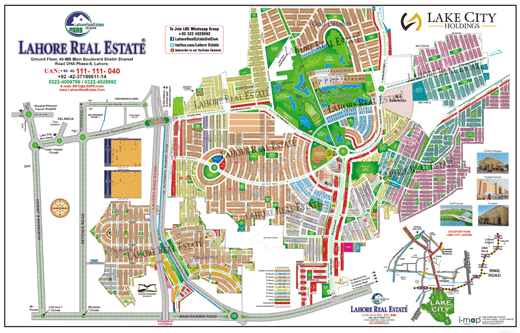 Lake City Lahore Map