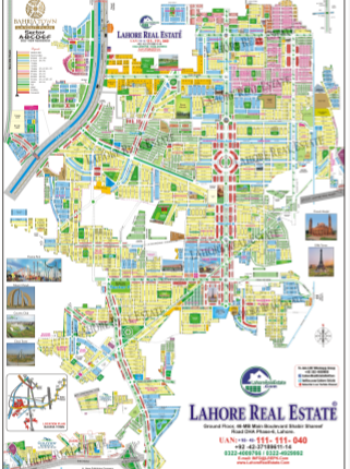 Bahria Town Lahore Map PDF Free Download 321x430 