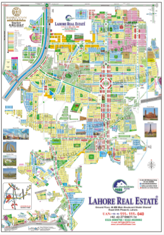 Bahria Town Lahore Map | Download Latest All Sector Maps of Bahria Town ...