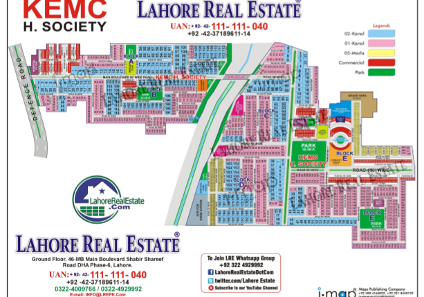 KEMC Housing Scheme Lahore Map | Search Plot No | Download PDF Files Latest Map