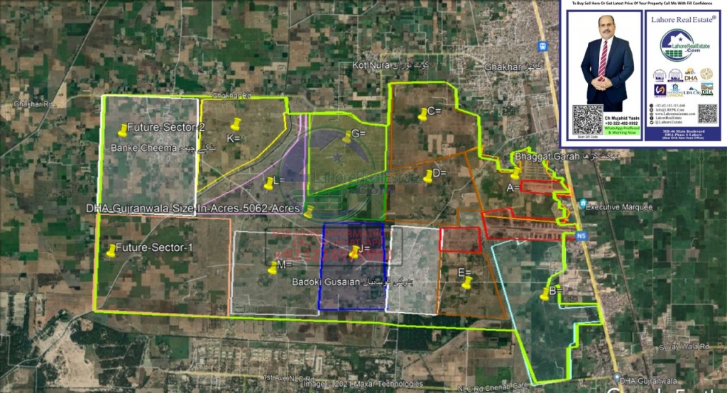 DHA Gujranwala Plots for Sale Balloting Result 2021 File Rates Map