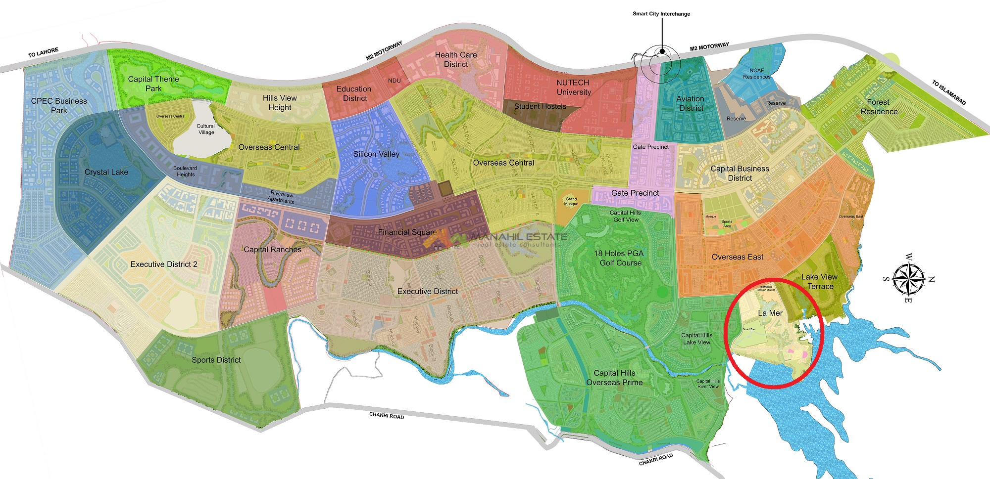 La Mer District Capital Smart City Map 