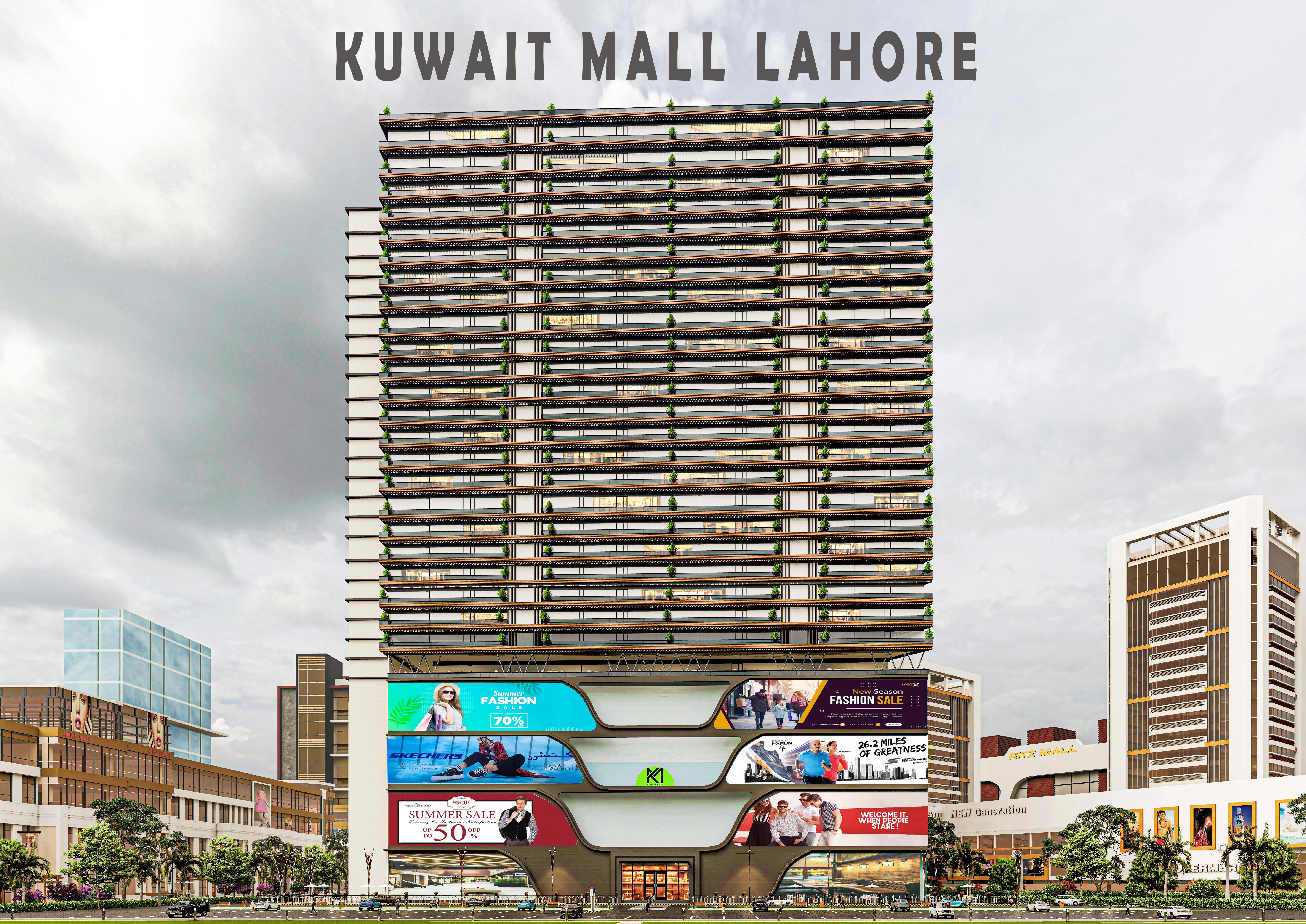 Front Elevation Kuwait Mall Lahore Bahria Town