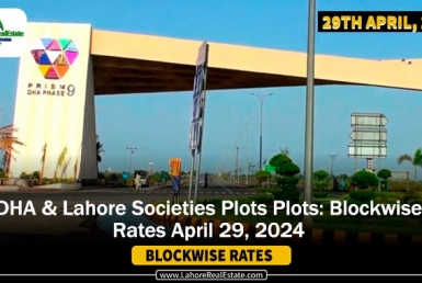 DHA & Lahore Societies Plots Plots: Blockwise Rates April 29, 2024