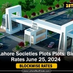 DHA & Lahore Societies Plot Prices Blockwise Rates June 25, 2024