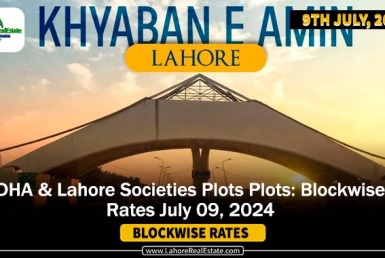 DHA's & Lahore Societies Plot Prices Blockwise Rates 9th July 24