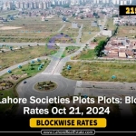 DHA’s & Lahore Societies Plot Prices Blockwise Rates 21st October 24