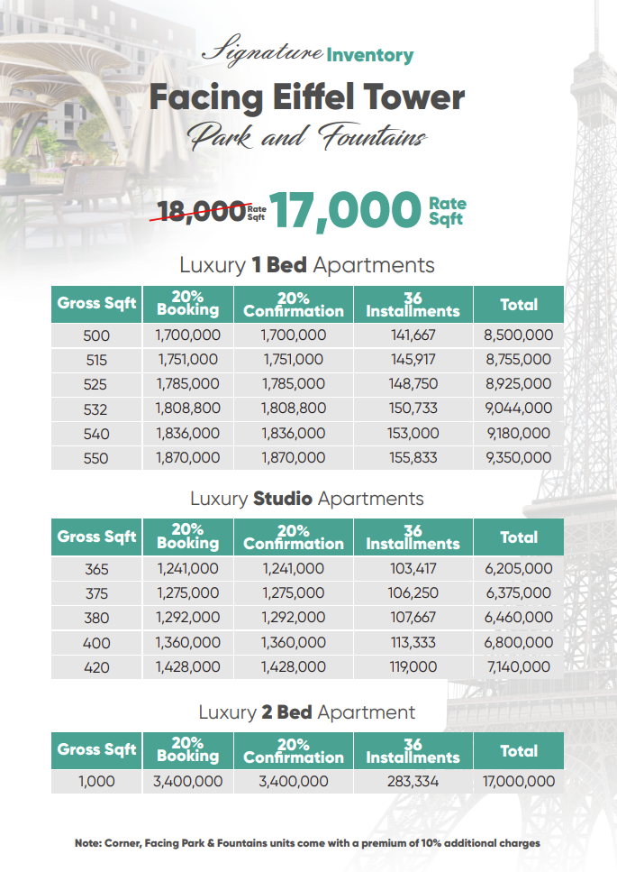 Bahria Town Grand-14 Luxurious Apartments Payment Plan