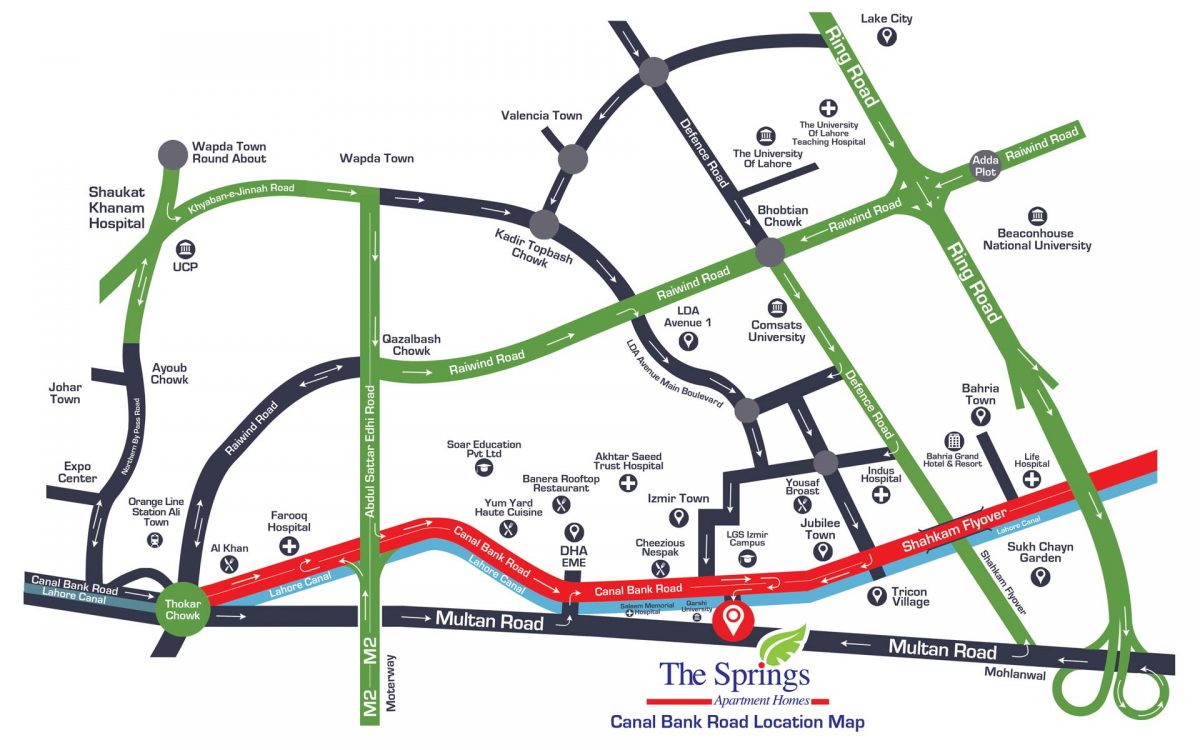 Location Map The Spring Apartment Homes