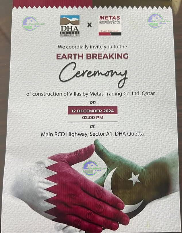 DHA Quetta's Groundbreaking Ceremony for Luxury Villas