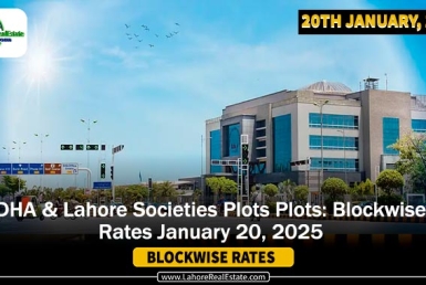 DHA’s & Lahore Societies Plot Prices Blockwise Rates Jan 20, 2025