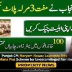 Punjab CM Maryam Nawaz Launches Free 3-Marla Plot Scheme for Underprivileged Families