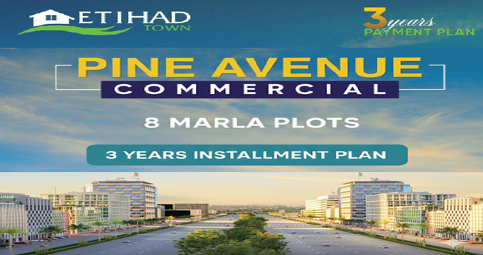 Etihad Town Phase 2 Pine Avenue 8 Marla Commercial Plots in Easy Installments