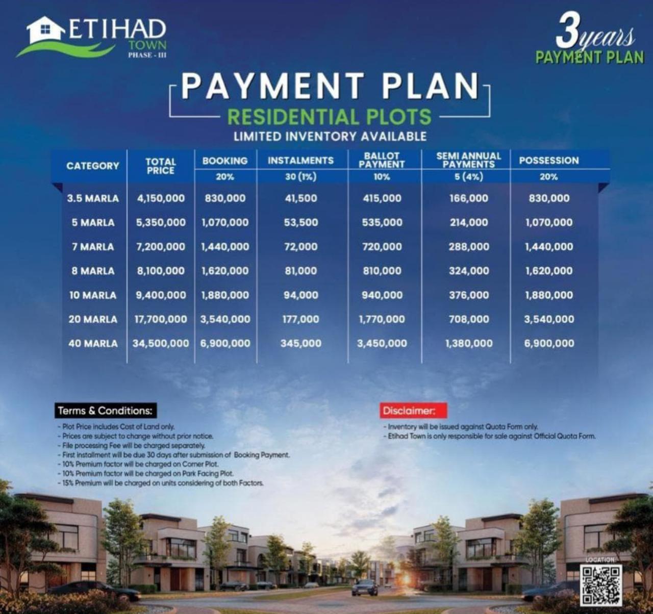 Etihad Town Payment Plan