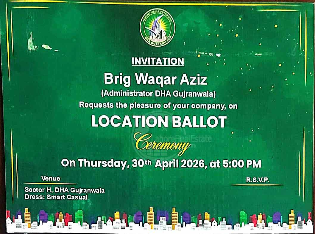 DHA Gujranwala Announces Location Ballot 2026