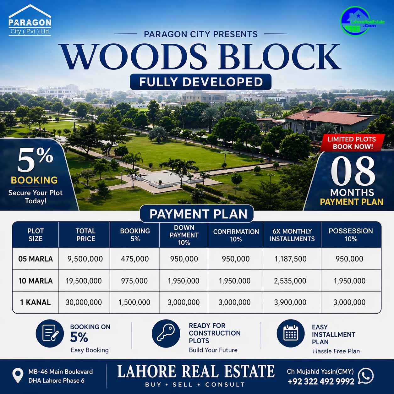 Woods Block Lahore | Easy Installment Plan Update 2026