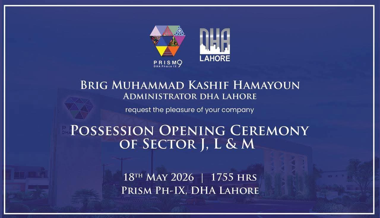 DHA 9 Prism Possession ceremoney for J L M Block
