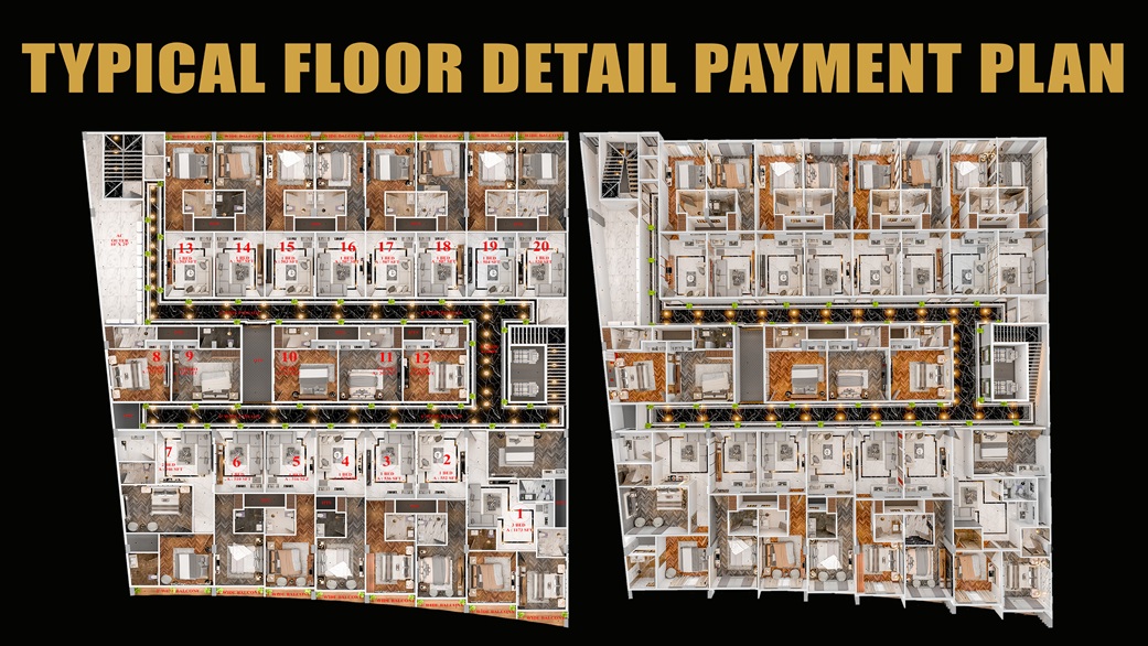 Madina Mall & Residency Bahria Orchard Shops & Apartments Layout Plan (3)