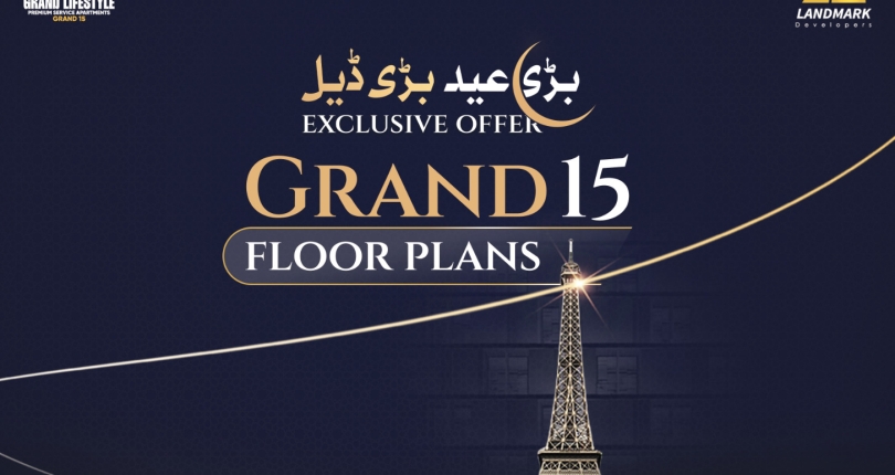 Buy Grand 15 Lifestyle 1, 2 & 3 Bed Flats & Commercial Outlets in Bahria Town Lahore Low Price Rate