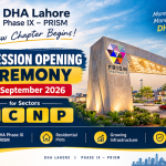 DHA 9 Prism possession ceremony for Sectors B, C, N & P is scheduled for 28 September 2026