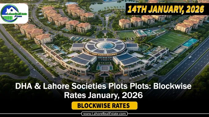 DHAs & Lahore Societies Plot Prices – Blockwise Rates Update (January 14, 2026)